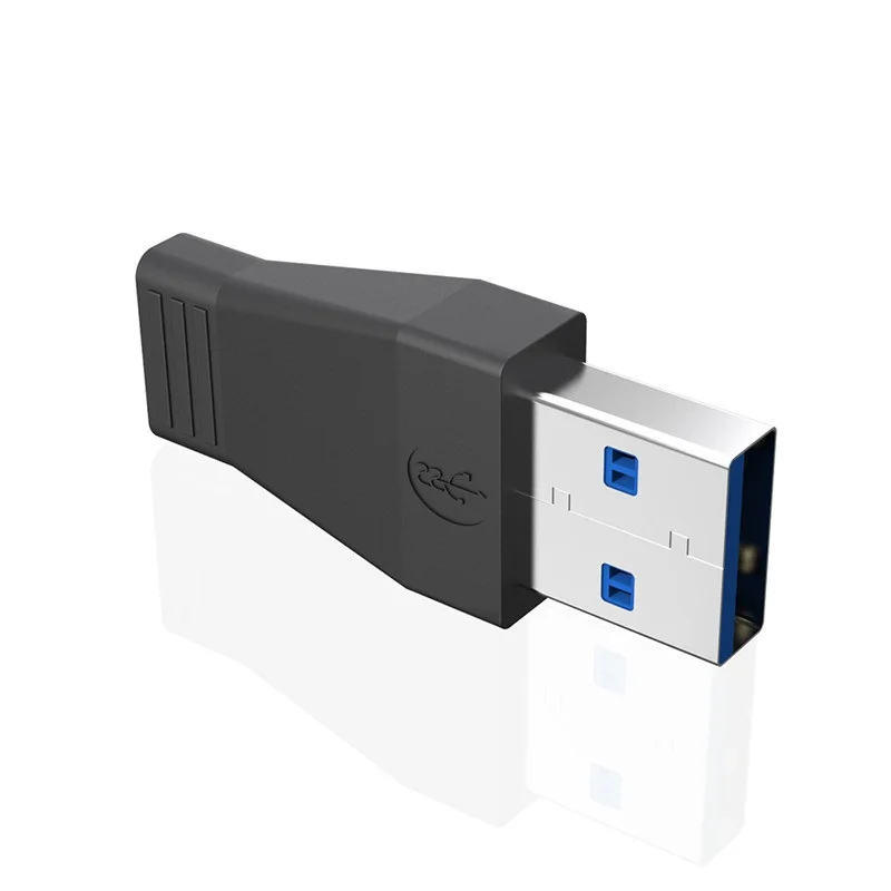 USB3.0 штыревой к type-C гнездовой разъем адаптера высокоскоростной USB кабель для передачи данных адаптер Черный для жесткого диска
