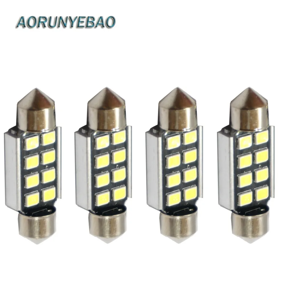 AORUNYEBAO 4X Автомобильный светодиодный фестон 31 мм 36 39 41 Чистый белый CANbus C5W лампа