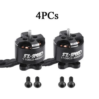 

4PCs 1106C2 4500KV Motor FPV Brushless Motor 6g Mini 1106 Motors Violent For 90-120 Micro Drone FPV RC Racing Drone DIY Parts