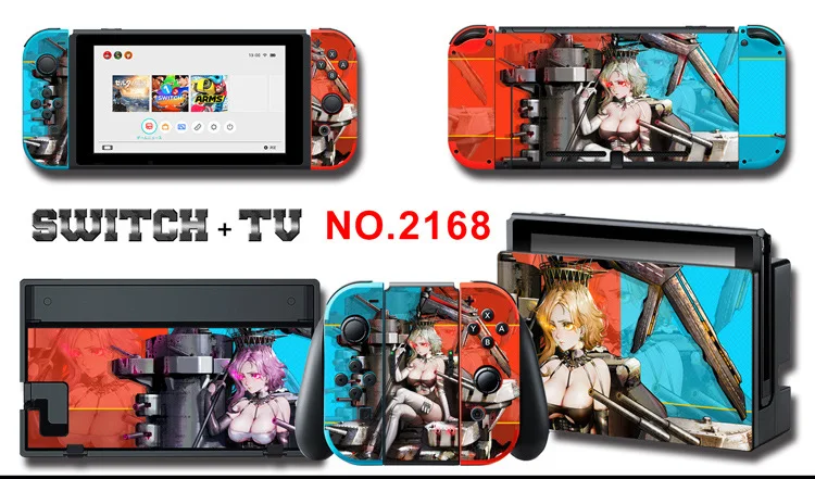 Для nintendo Switch Pain sticker консоль Dock Joy Con полное покрытие цветной бумажной кожи Закаленное стекло протектор экрана от 2000-2305