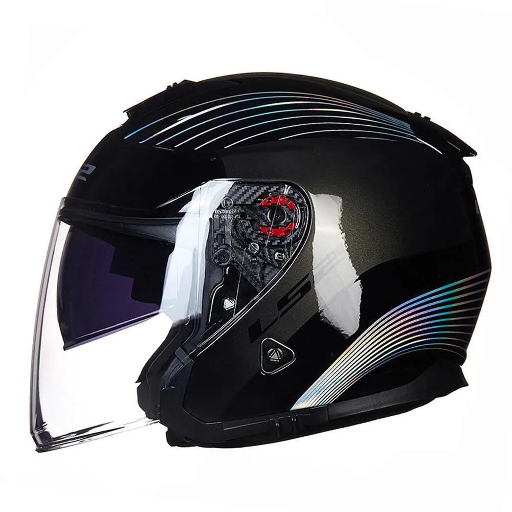 LS2 Infinity Jet мотоциклетный шлем 3/4 с открытым лицом скутер шлем Moto Casco cask Capacete ls2 - Цвет: Gilding Laser