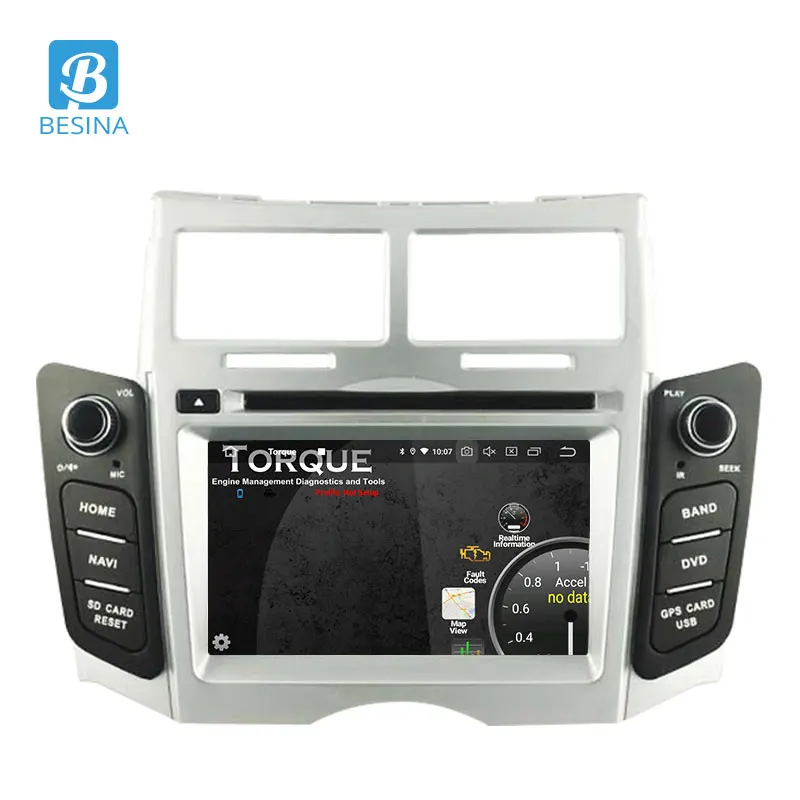 Clearance Besina Android 9.0 Car DVD Player For Toyota Yaris 2005 2006 2007 2008 2009 2010 2011 Multimedia GPS Navi Stereo 2 Din Car Radio 2