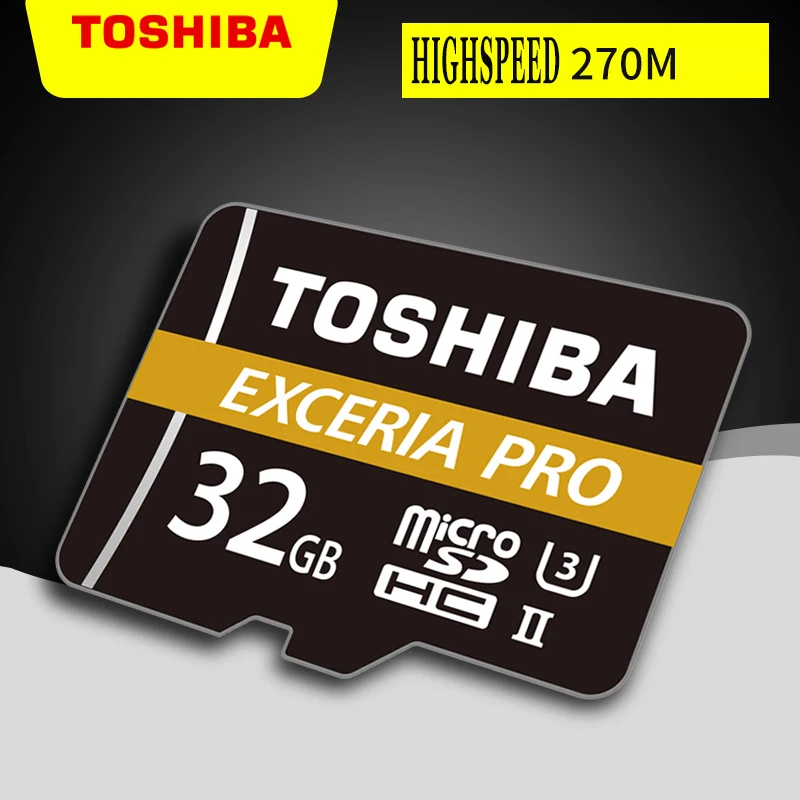 TOSHIBA M501 EXCERIA PRO U3 карта памяти TF 32 Гб SDHC 64 Гб SDXC UHS-II класс 10 U3 4K HD Скорость чтения до 270 МБ/с./с tf карта