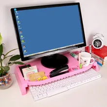 Plastic Monitor Stand Cradle Desk Organizer Rack Office Supply Holder
