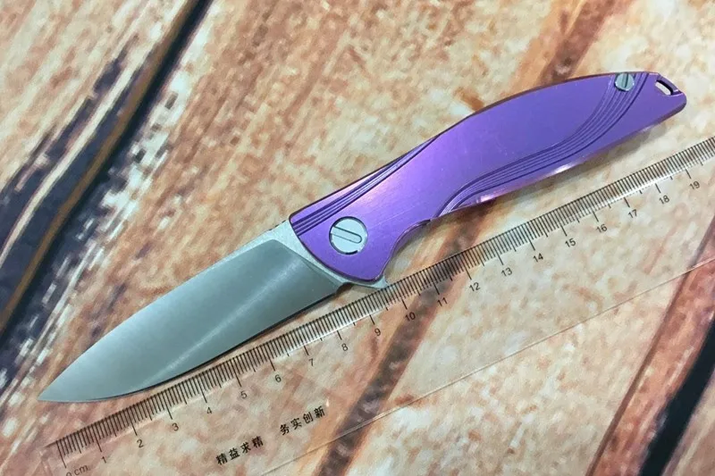 JUFULE 2017 сделанный Dmitry Sinkevich Neon Flipper складной нож D2 blade TC4 титановые походные