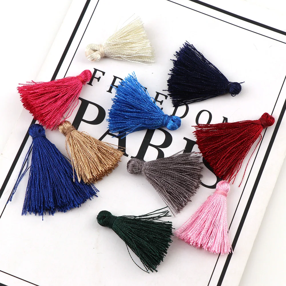 cheap 30Pcs set 25mm Long Soft Cotton Tassels For Boho Jewelry Making Supplies Bracelet Earrings Findings Components Bag Accessories