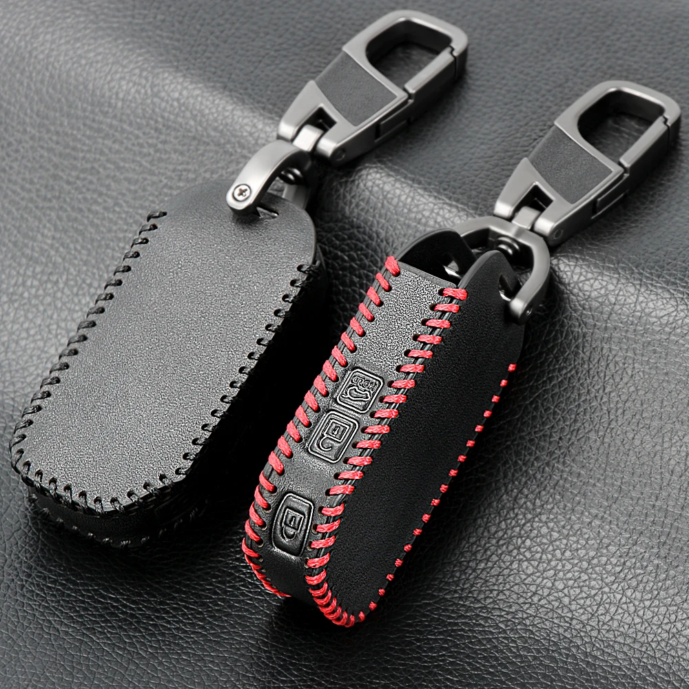 

Genuine Leather key cover for kia Stinger 2017 2018 car key case holder new hot sale 3 button key
