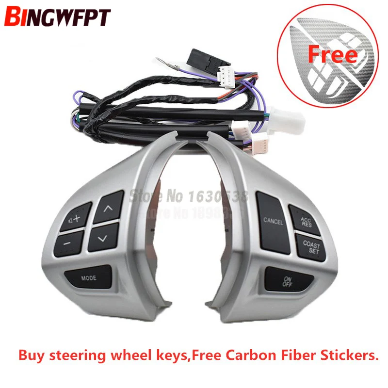 

Audio Cruise Control Button Steering Wheel Switch Button with Sticker For Mitsubishi ASX Lancer Outlander RVR Pajero Sport
