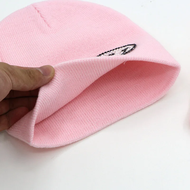 New Kids Beanie Hat Scarf Set 2pcs Cute Candy Solid Color Baby Girls Boys Smile Beanies Cap Knit Hat Scarf Warm Winter Set