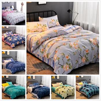 

Classical Floral Pattern Duvet Cover 3/4 pcs Bedding Set Soft Skin Cotton Bed Linens Single Full Queen King Size 180x220 200x230