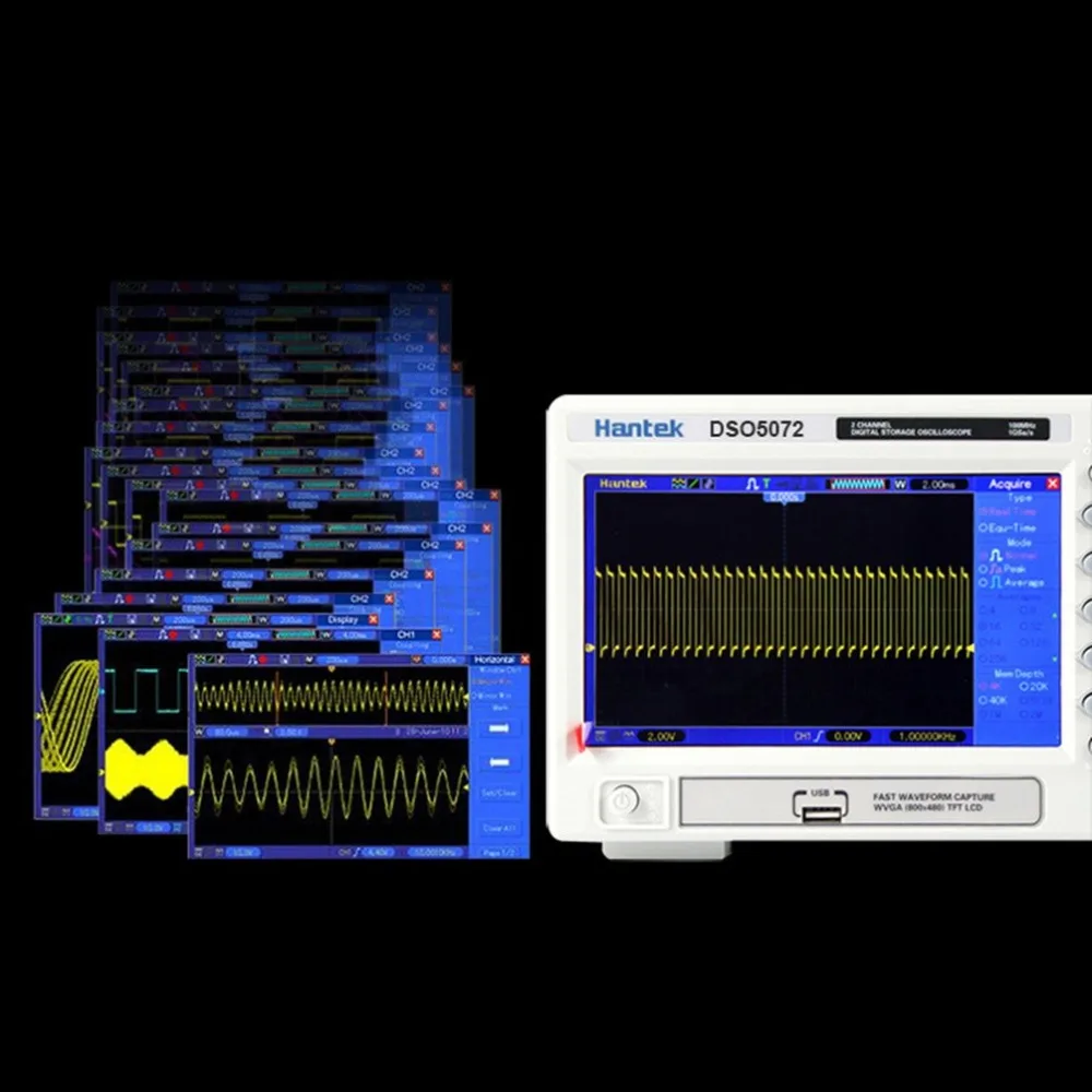 Осциллограф DSO5072P оригинальный USB цифровой накопитель 2 канала 70 МГц 1GS/s в реальном