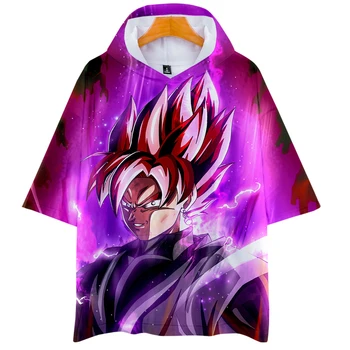

DRAGON BALL Japanese anime Role-playing short-sleeved hoodie Sweatshirt summer hip hop fashion trend short sleeve