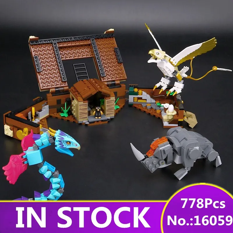 

H&HXY Lepin 16059 Harry Movie Potter The Legoing 75952 Newt`s Case of Magical Creatrues Set Building Blocks Kids Toys Christmas
