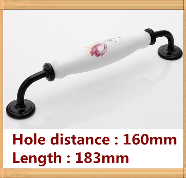 Panjang 183mm lubang c: c: 160mm seng paduan porselen laci menangani ... Ikea altanklapbord