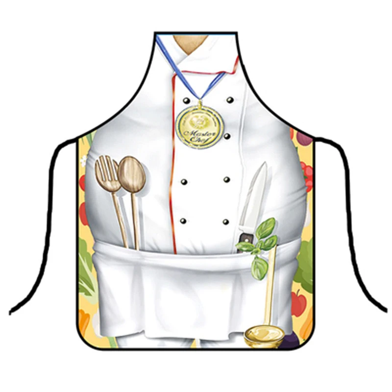 New Arrival Creative 3D Funny Apron Super Hero Kitchen Apron Man Women Sexy Aprons Waterproof Dinner Party Cooking Pinafore