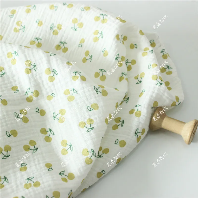 

Small Cherry Cotton Crepe Seersucker Pajamas Children's Wear Fabrics