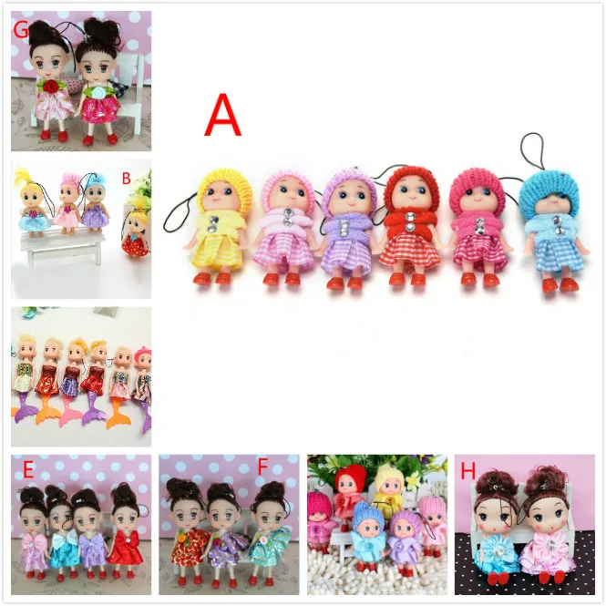 

11 STYLES Mini Plush Animals Key Chain Cute Fashion Kids Plush Dolls Keychain Soft Stuffed Toys Keyring Baby For Girls Women