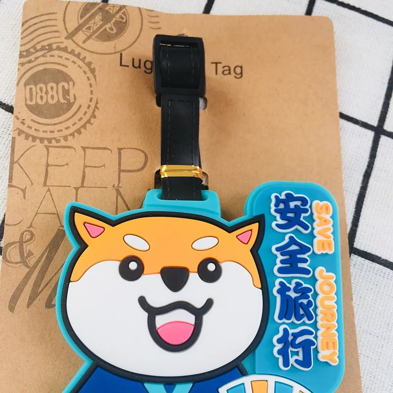 Cartoon dog keychain PVC key chain Shiba Inu Dali Temple Waist tag Boarding pass cute fun personalized pendant baggage tag gift
