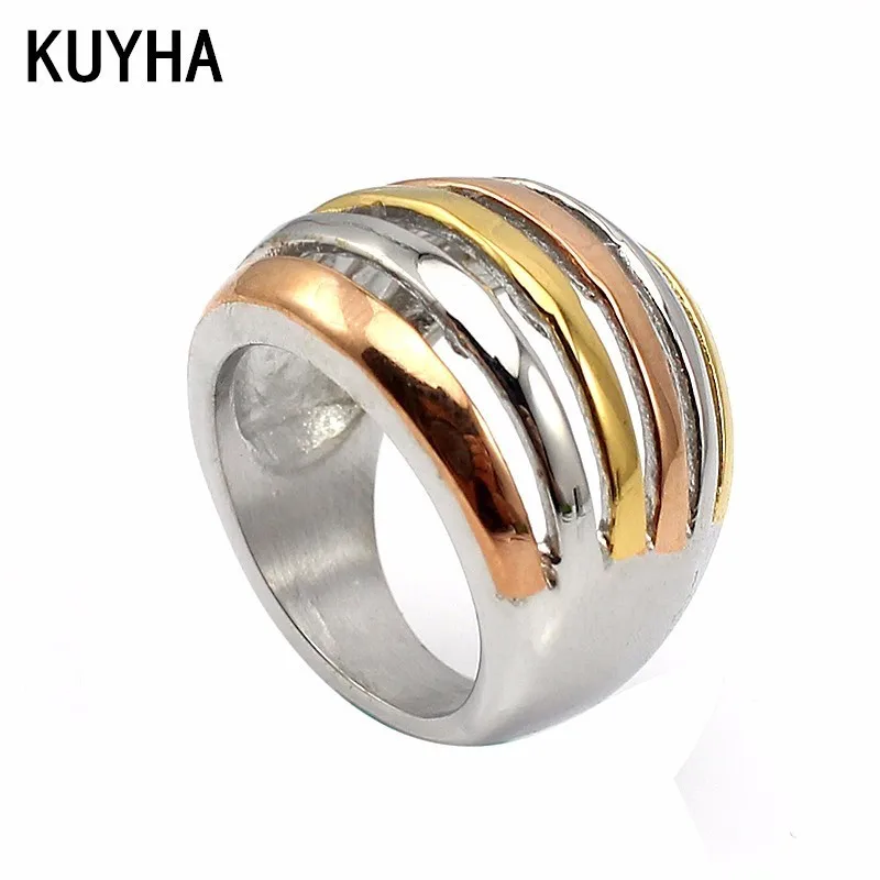

Women Trendy Anniversary Gift Brand Geometry Knuckle Ring Exquisite rose/golden/silver Color Mix Ring Bridal Wedding Jewelry