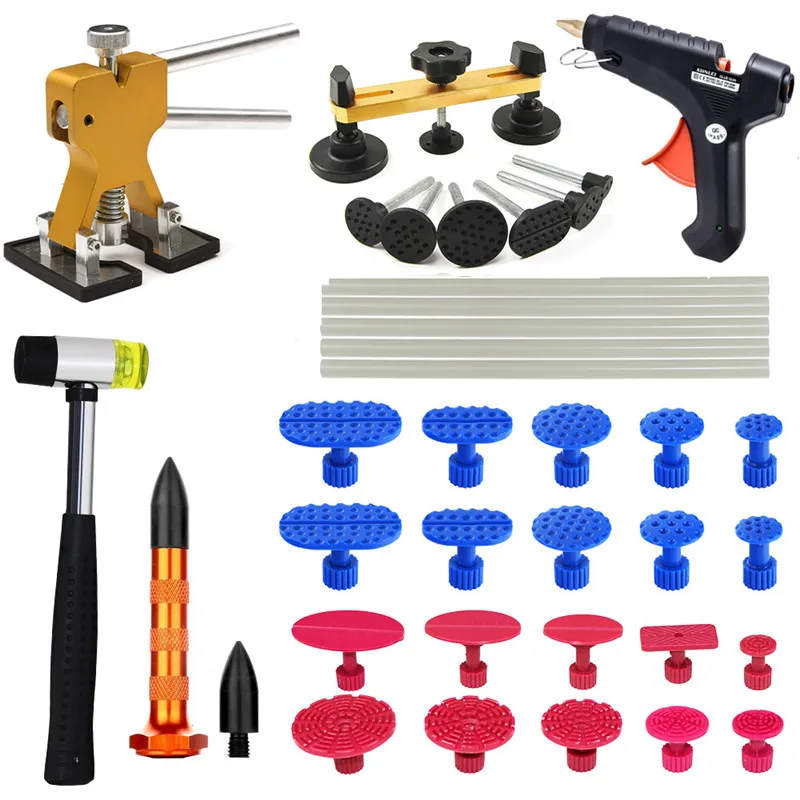 

PDR Tools dent removal Tools paintless dent repair Tool set dent puller Hot Melt Glue Sticks Glue Gun Puller Tabs suction cup