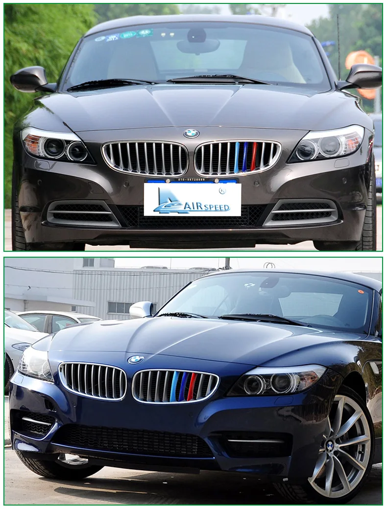  BMW Z4 E89 Car Front Grill Stripes Covers Clips Motorsport Decorations Trim Stickers Accessories Car-styling (6)