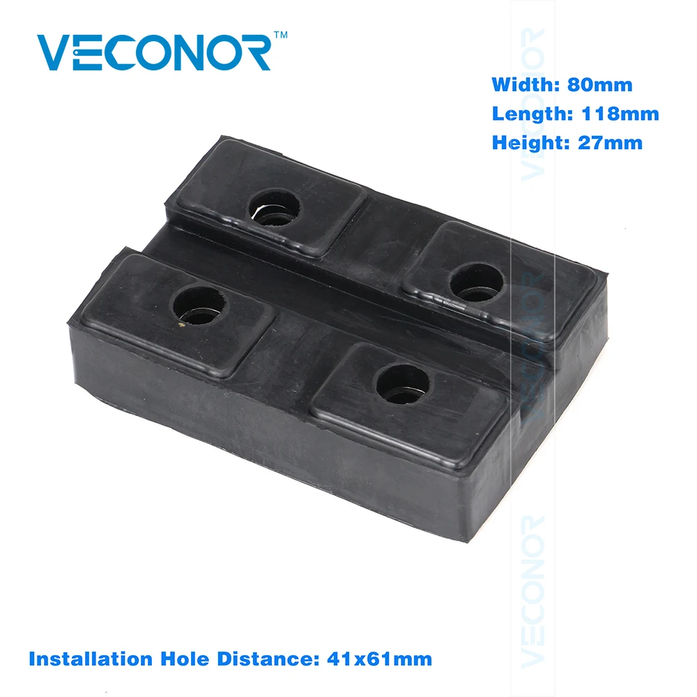 

VECONOR Square Rubber Pads for Two Post Lift Replacement Parts for Car Lift 118x80mm