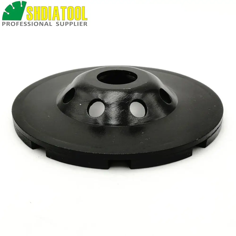 SHDIATOOL Dia 4.5"/115mm Diamond Double Row Grinding Cup Wheel For Concrete Granite And Hard Material Grinding Disc Bore 22.23mm