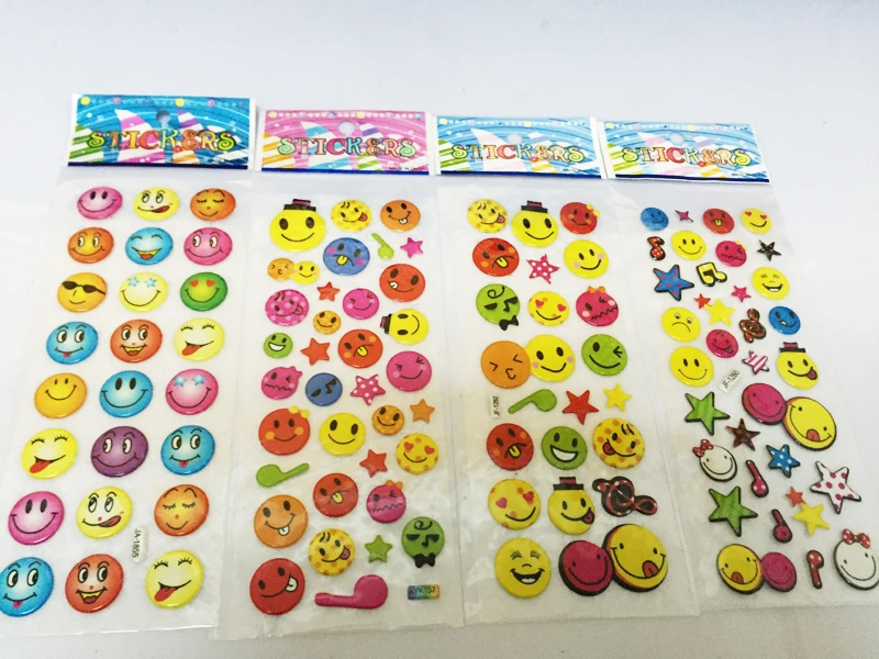 12pcs cut sticker Emoji Smile face stickers for notebook, message Twitter Large Viny Instagram