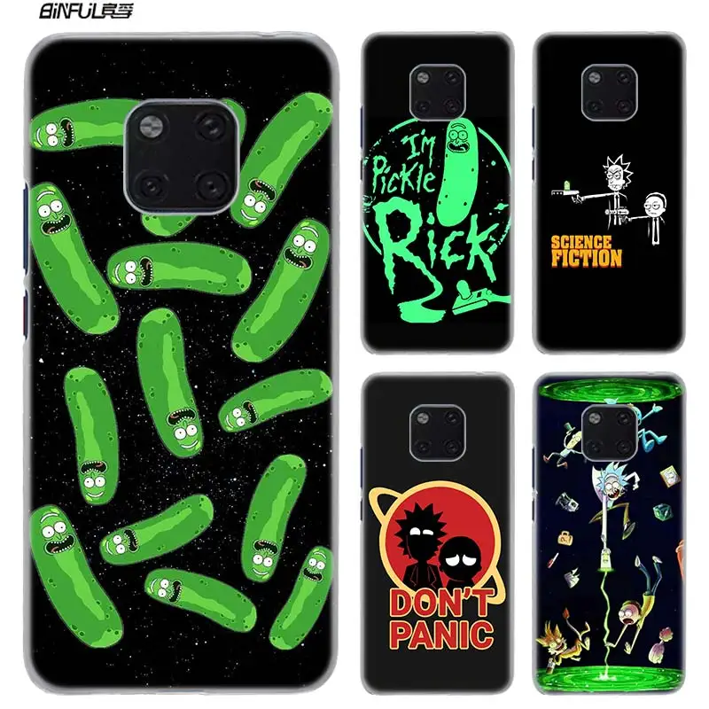 

Pickle Rick Morty Case for Huawei Mate 20 10 lite Pro 20lite 20Pro 10lite 10Pro Hard Plastic Clear Cover Coque Fundas Capa Shell