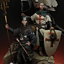 [Loong Way Miniatures] Фер миниатюрные стражи верой Acre 1191 75 мм миниатюрные из полимерной смолы в кладе основания