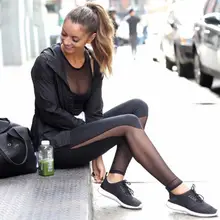 Women s sports mesh yoga pants Gym Workout sport Running yoga leggings sport Pants font b