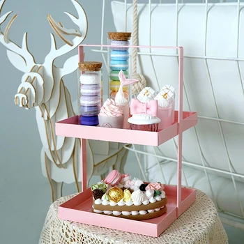 

2 layers Storage Racks for towel jewelry perfume make up square Toilet reception holders cake tools table decoration