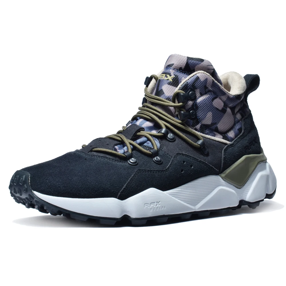 

Rax 2018 Winter New Style Hiking Shoes Men Warm Snow Boots Sneakers for Men Outdoor Sports Walking Mountaining Shoes Breathable