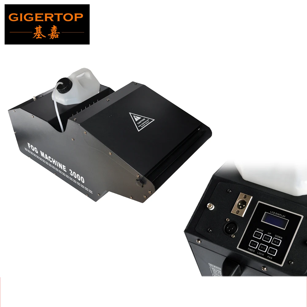 

TIPTOP 3000W Haze Fog Machine DMX 512 Regularly Time Regularly Quantitative Control LCD Display Blue Color Screen Low Lying Mist