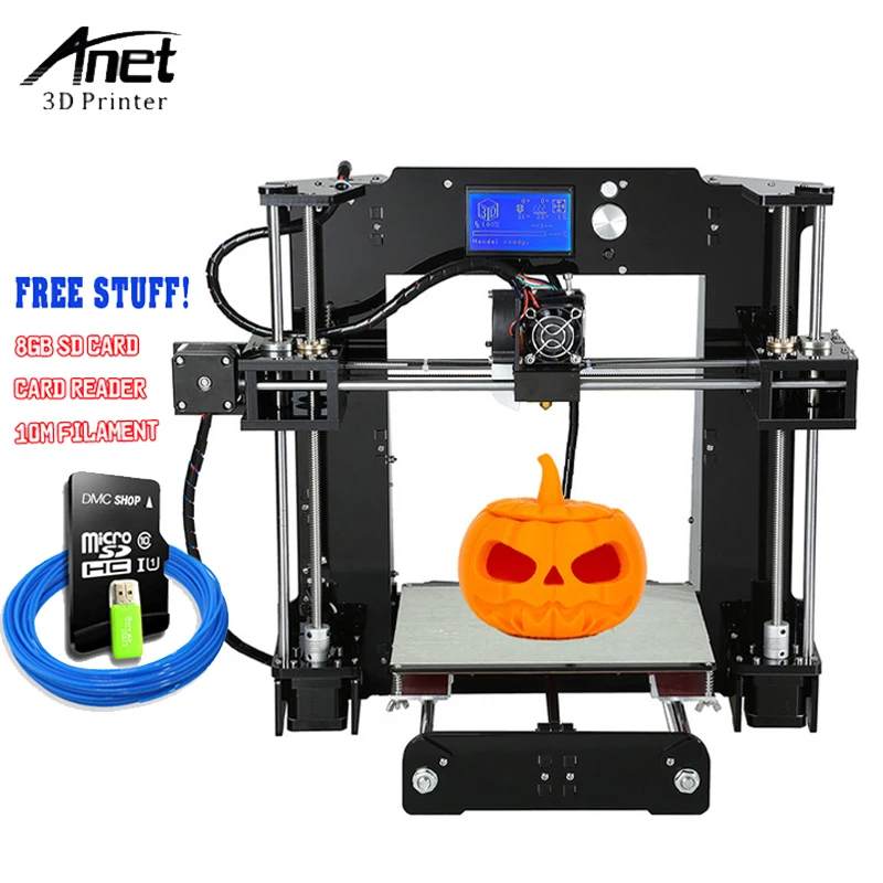 

Anet A6 3D Desktop Printer Kit BLACK Acrylic Frame Color UK EU US PLUG Easy Assembly DIY 3D Printer Kit Printing Size 22*22*25CM