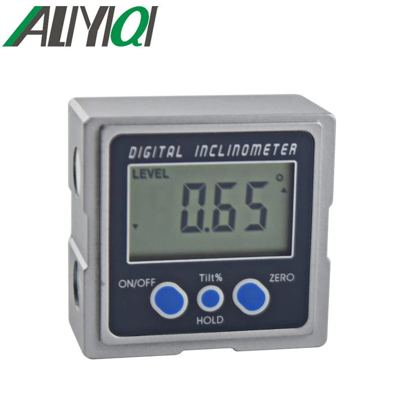 

5415-90 Digital level meter Measuring Tool 360 degree angle gauge inclinometer mini box with three magnet bases