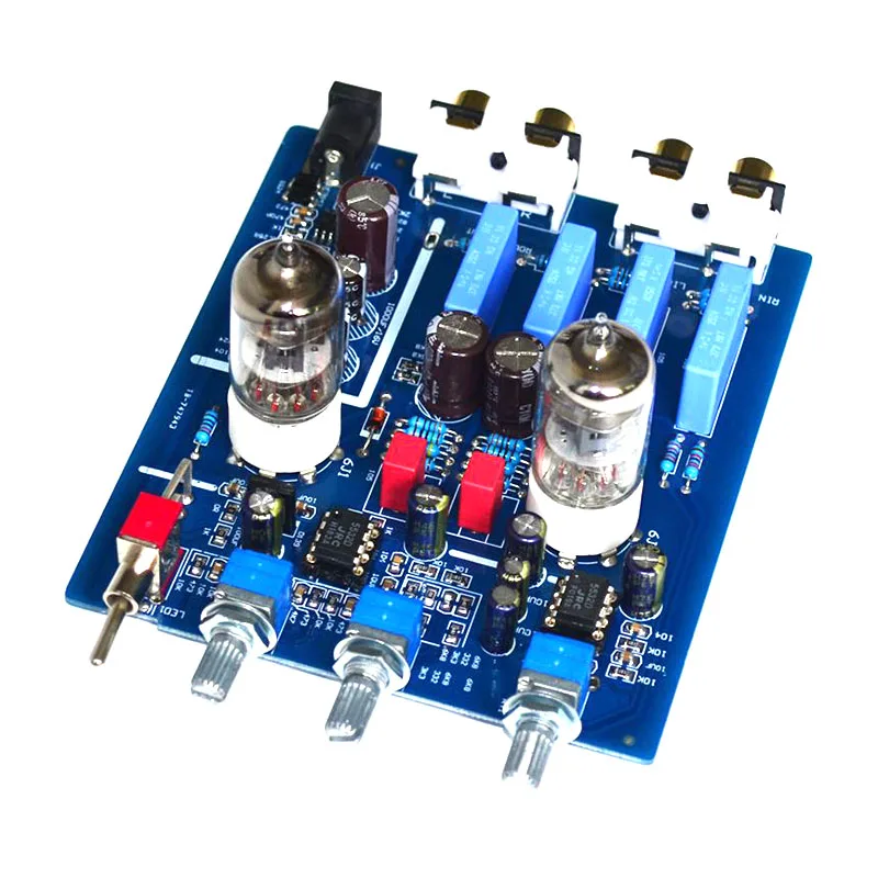 kaolanhon DC12V2A 6J1 tube preamp with tonal preamplifier with high and low sound adjustment HIFI audio amplifier preamplifier