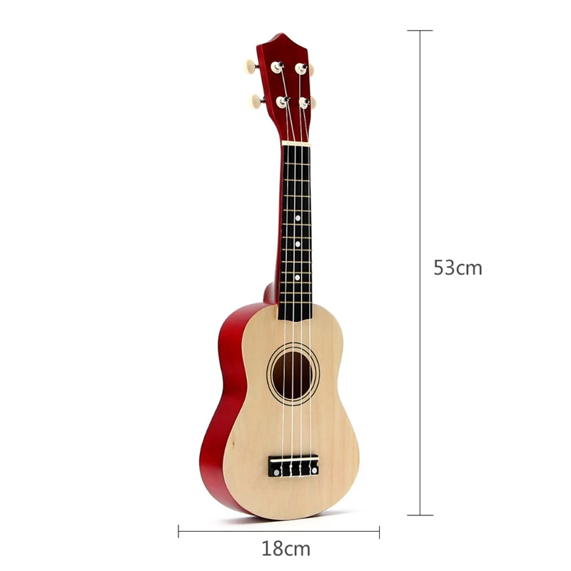 21 inch Soprano Ukulele 4 Strings Hawaiian Guitar Uke+ String+ Pick For Beginners kid Gift(Natural