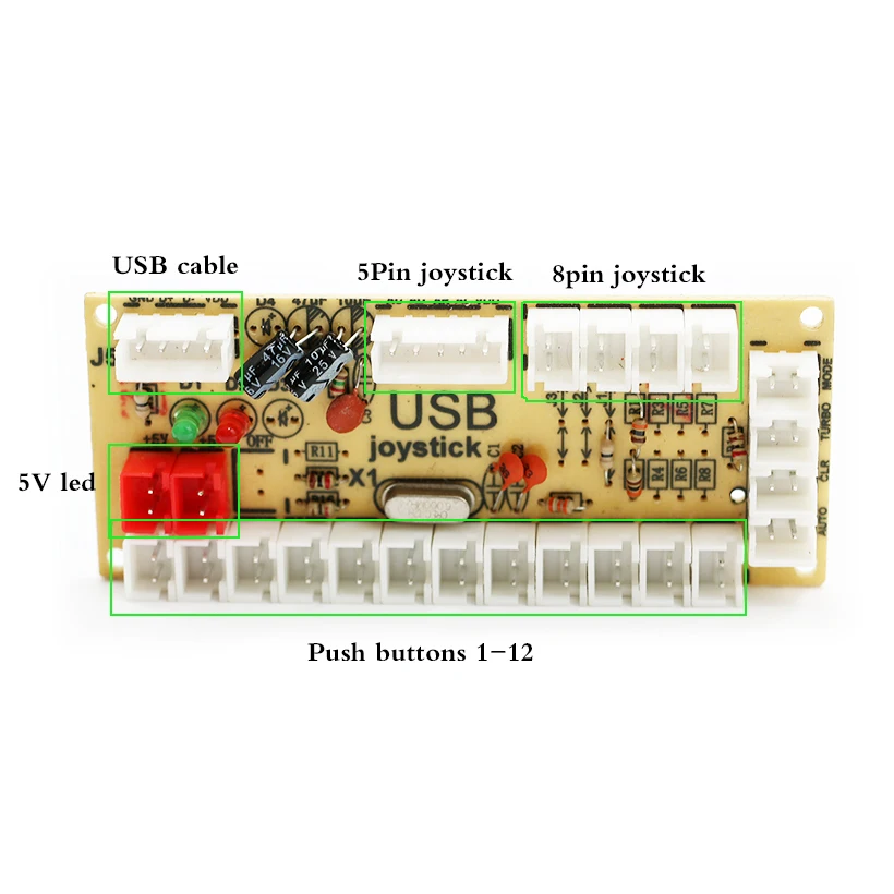 Аркадные наборы Нулевая задержка DIY аркадная часть комплект USB кодировщик управления для Rapsberry Pi и ПК с аркадной светодиодный кнопкой и джойстиком