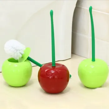 

Cherry Toilet Brush Set Plastic Toilet Cleaning Brush Toilet Brush Plastic Daily Necessities Seal Design Radiant Handle