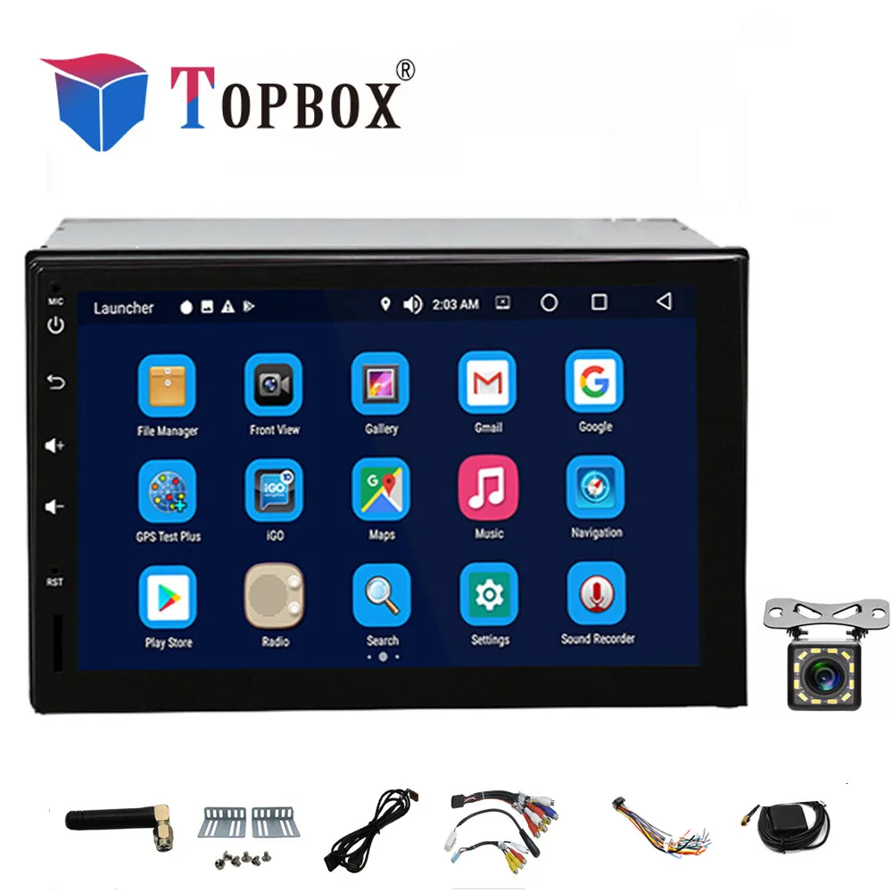 

Topbox Android 8.0 Car Radio 7" GPS Navigation Stereo Multimedia Autoradio Capacitive Touch Screen Bluetooth USB SD Player