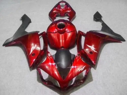 Пресс форма обтекателя комплект для Yamaha YZFR1 07 08 YZF R1 2007 2008 YZF1000 ABS черный горячий