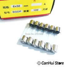 Tubo de fusível de vidro, 6*30mm, 250v, 0.5a, 1a, 2a, 4a, 5a fusível rápido, 6a 8a 10a 12a 15a 20a 25a 30a 6x30 alta qualidade