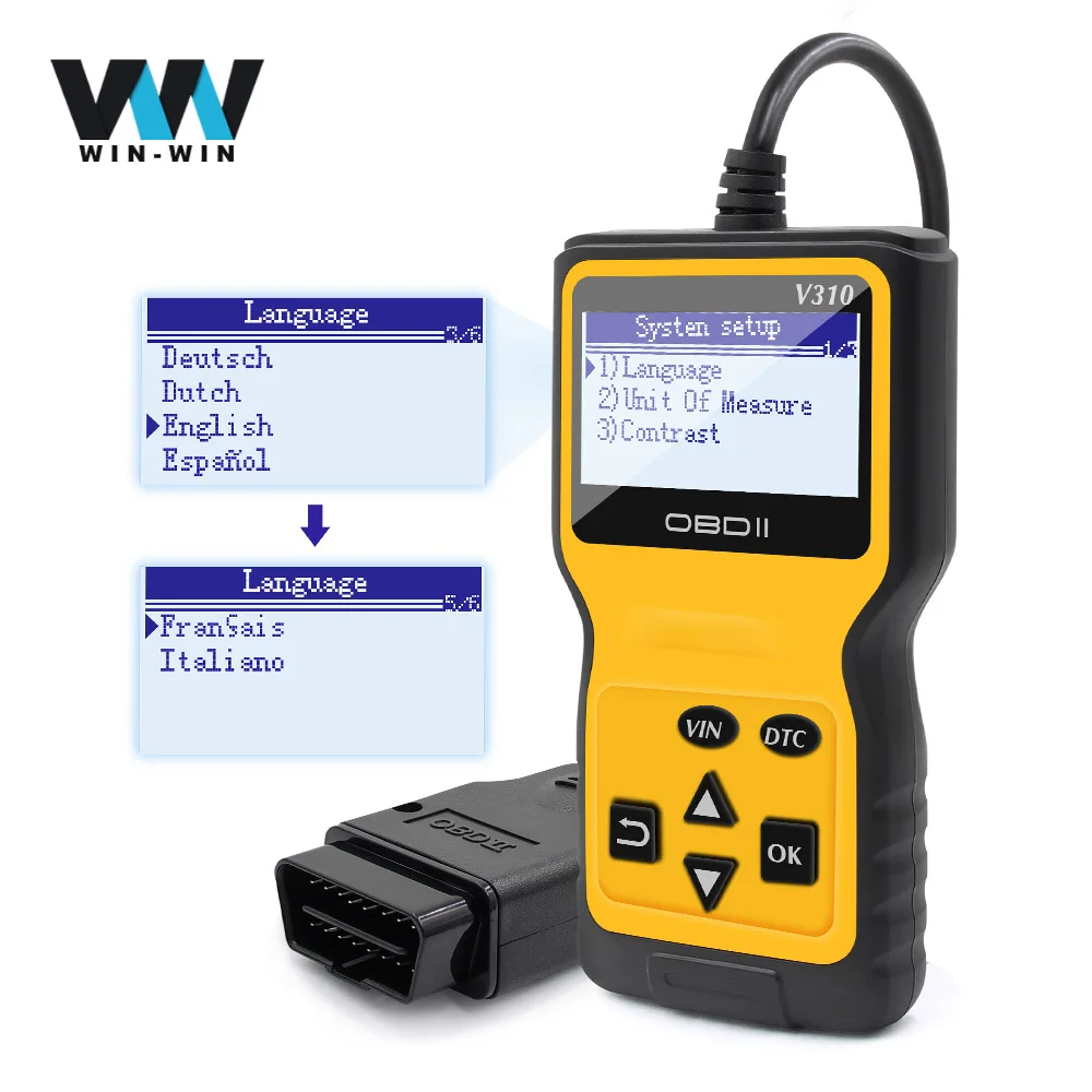 Считыватель кодов ошибок V310 считыватель OBDII/EOBD DTC OBD 2 OBD2 автомобильный