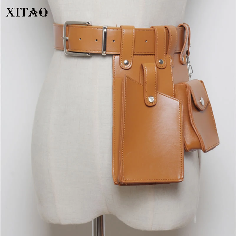 

XITAO Trendy Wild Cummerbunds Korea Fashion Classic Multi Purpose Simulation Leather Coin Pocket 2019 Summer New WLD1432