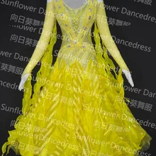 Современное Танго вальс бальных танцев платье, бальное платье из гладкой ткани, стандартный бальный зал платье, международный стандарт бальных танцев