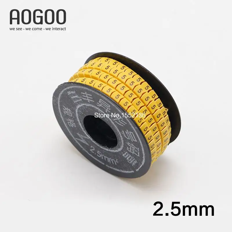 

270Pcs/Roll 2.5mm Insulate PVC Round square Cable Wire Markers Letter English Words Number Symbol