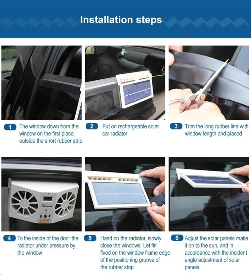 solar car window air conditioner