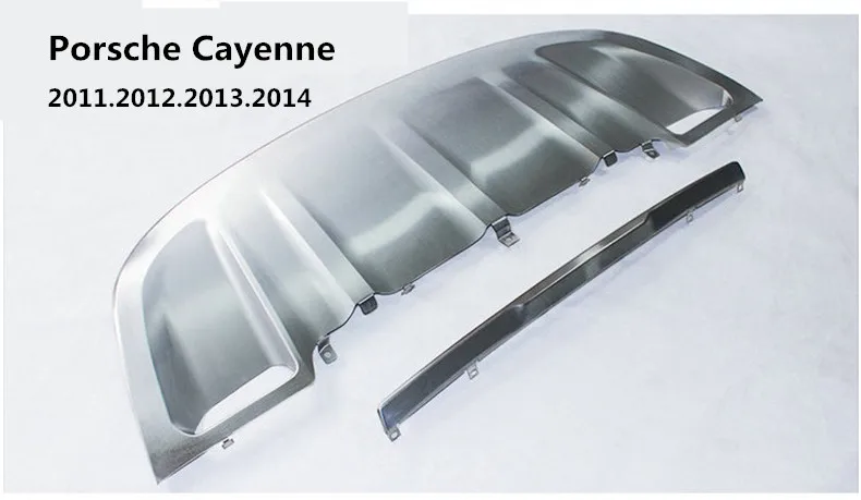 Передняя Помада для губ+ задний бампер DiffuserProtector гвардии Передняя защитная накладка для Porsche Cayenne 2011 2012 2013 /