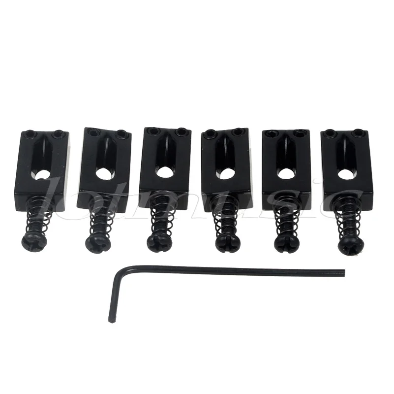 

1 Set Electric Guitar Bridge Saddles Tremolo Bridge Parts Guitar Parts Accessories Black Chrome Metal